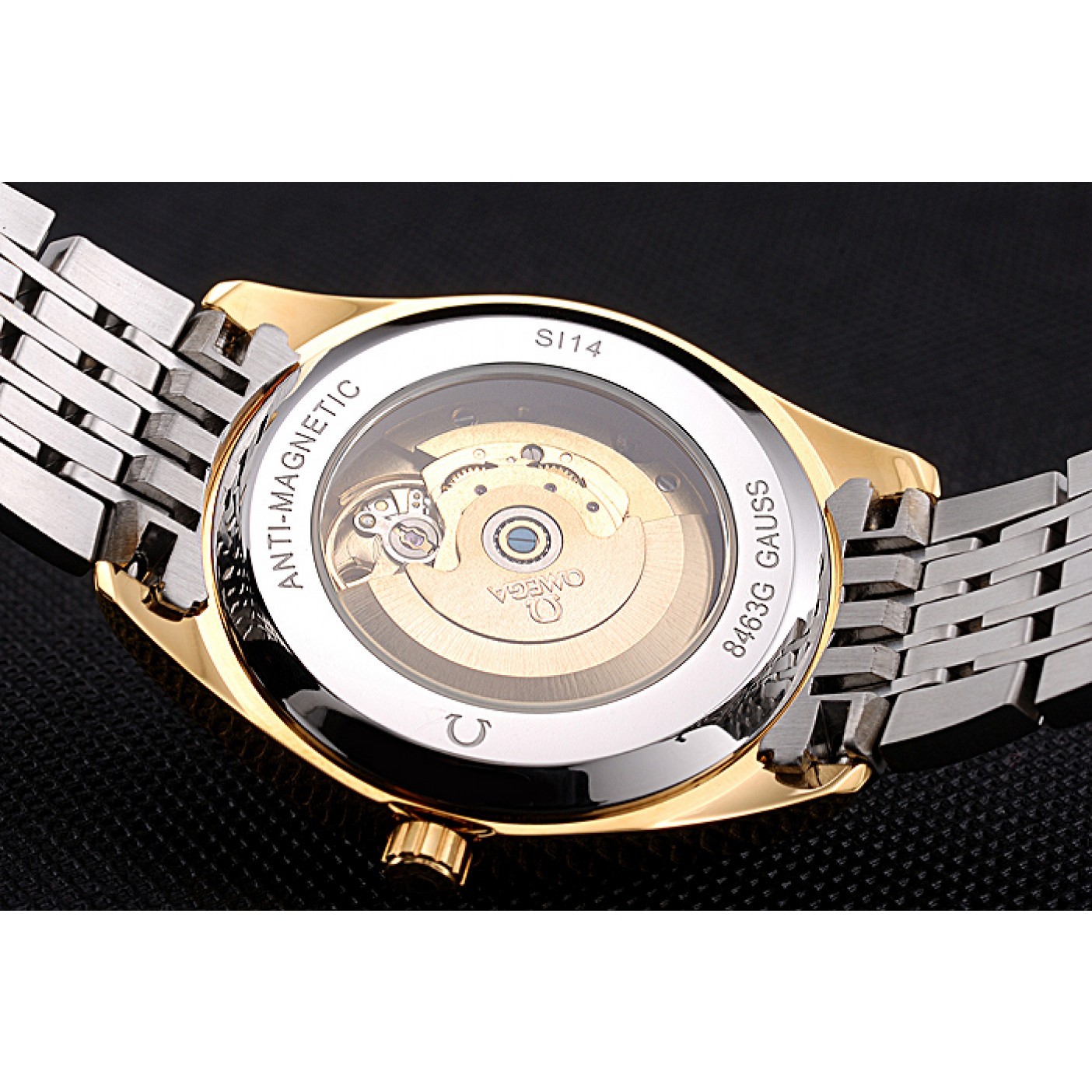 Omega Tresor Master Co-Axial White Dial Gold Case Two Tone Stainless Steel Bracelet