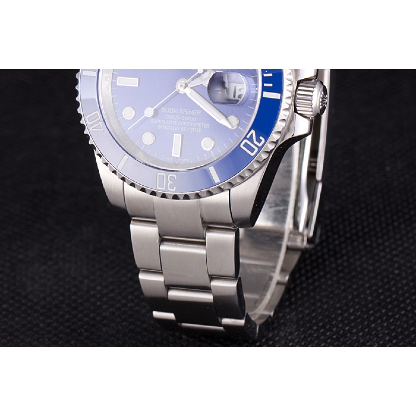 Rolex Submariner Stainless Steel Link Bracelet Blue Dial 621687