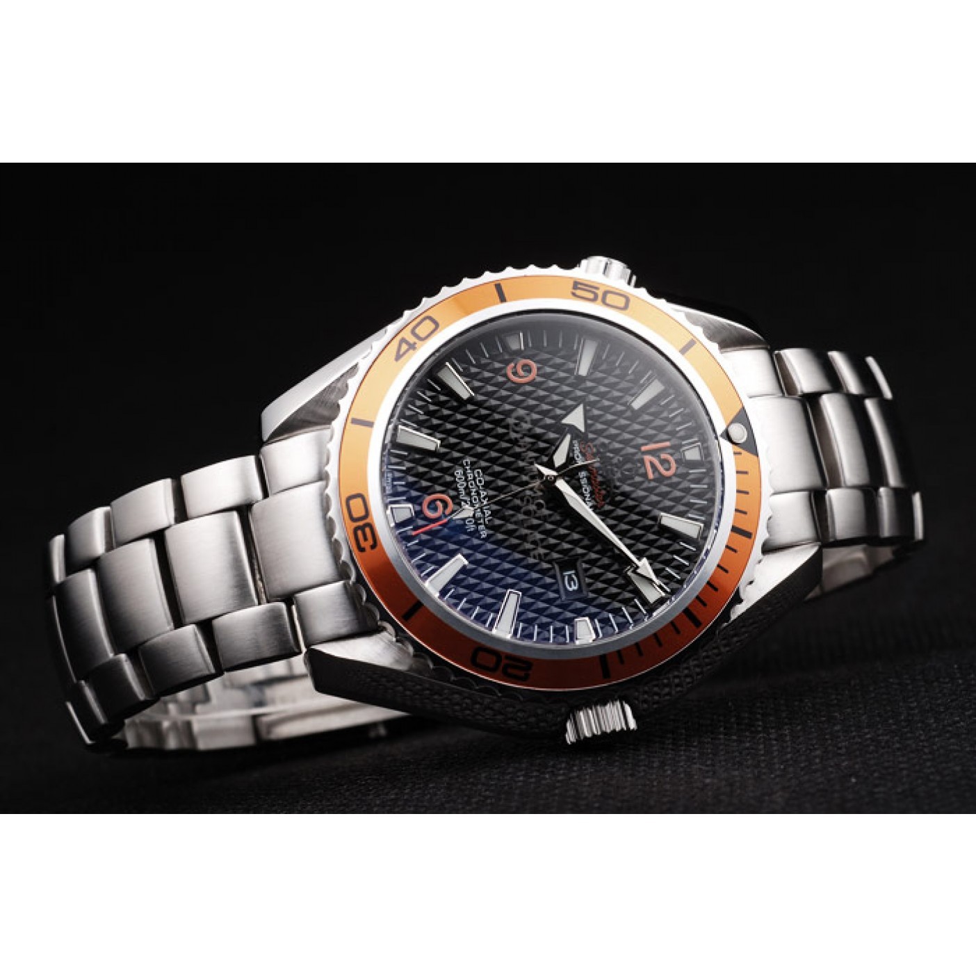 Omega Seamaster Planet Ocean Co-axial Orange Case Black Dial 98102