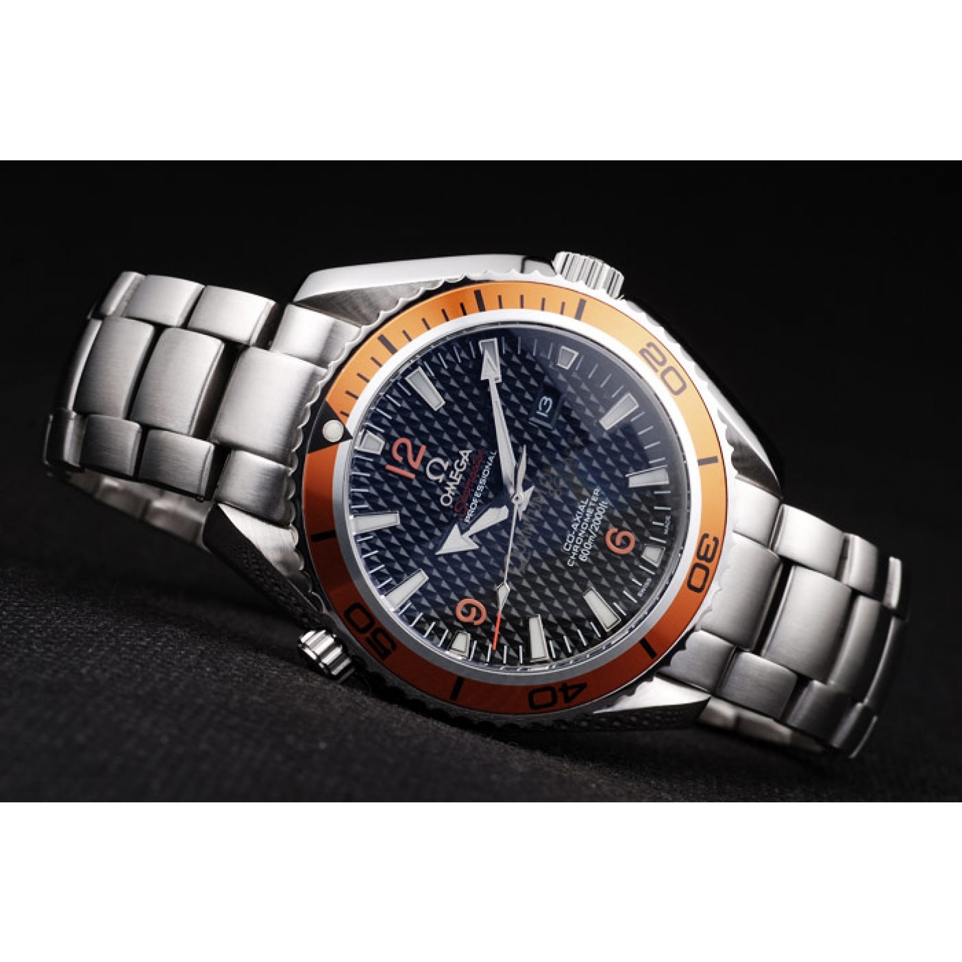 Omega Seamaster Planet Ocean Co-axial Orange Case Black Dial 98102